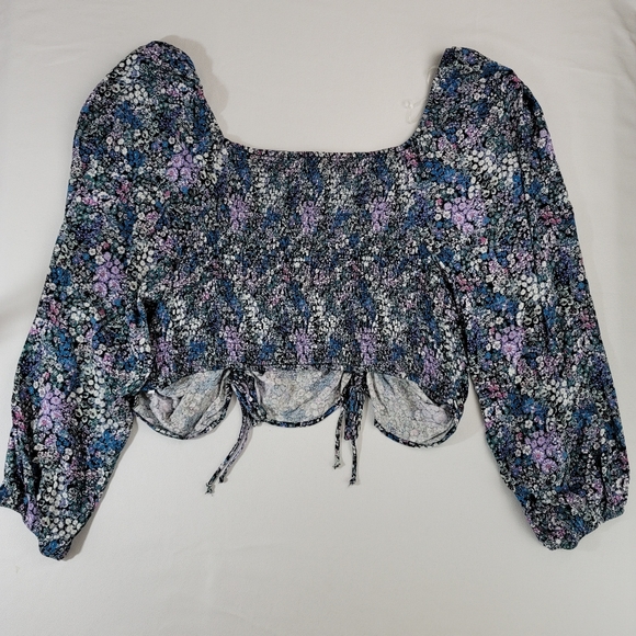 Wild Fable Floral Lightweight Top Sz 4X - Teal 331131446 - Picture 11 of 13